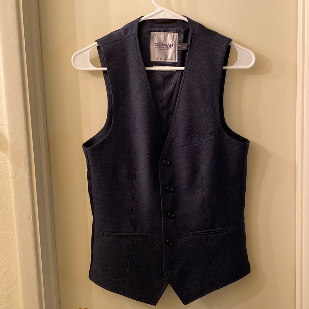 Topman blue vest